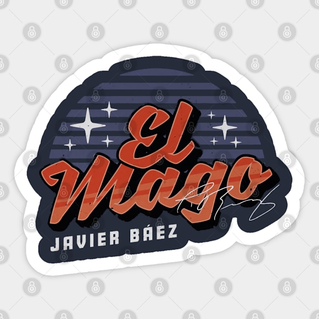 Javier Baez Detroit El Mago Sticker by danlintonpro